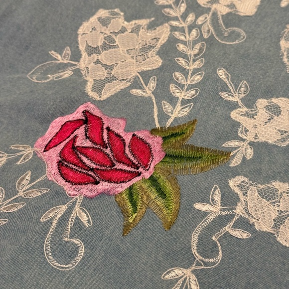 Vintage Drapers +Damon’s button up jacket embroidered lace/floral Size SMALL - Picture 7 of 14